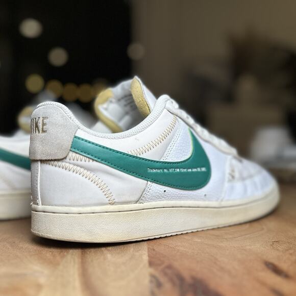 Nike Court Vision Low Premium \'First Use - White Green Noise\' DJ2001-100 Size 12 main image 8